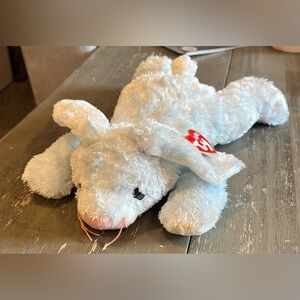 RARE HUGGYBUNNY the Blue BUNNY -  BABY TY / NEW OLD STOCK - MINT with MINT TAG